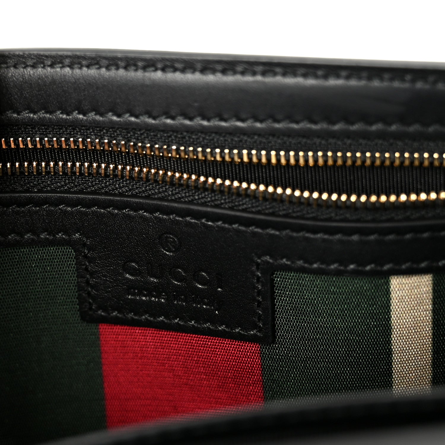 Gucci GG Emblem Monogram Wallet With Strap Beige Ebony Black 6 of 11