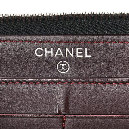 Chanel Caviar Quilted Large Gusset Zip Around Wallet Black 6 of 9