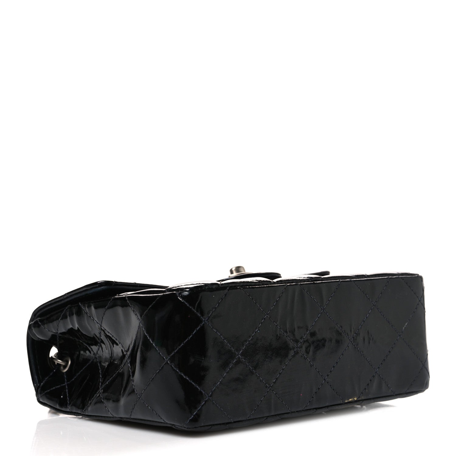 Chanel Patent Calfskin Quilted Mini Square Flap Black 4 of 10