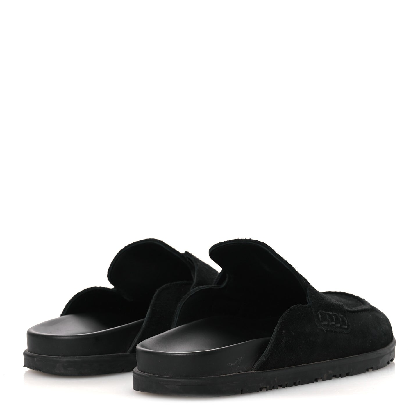 Suede Calfskin Go Mules 37 Black