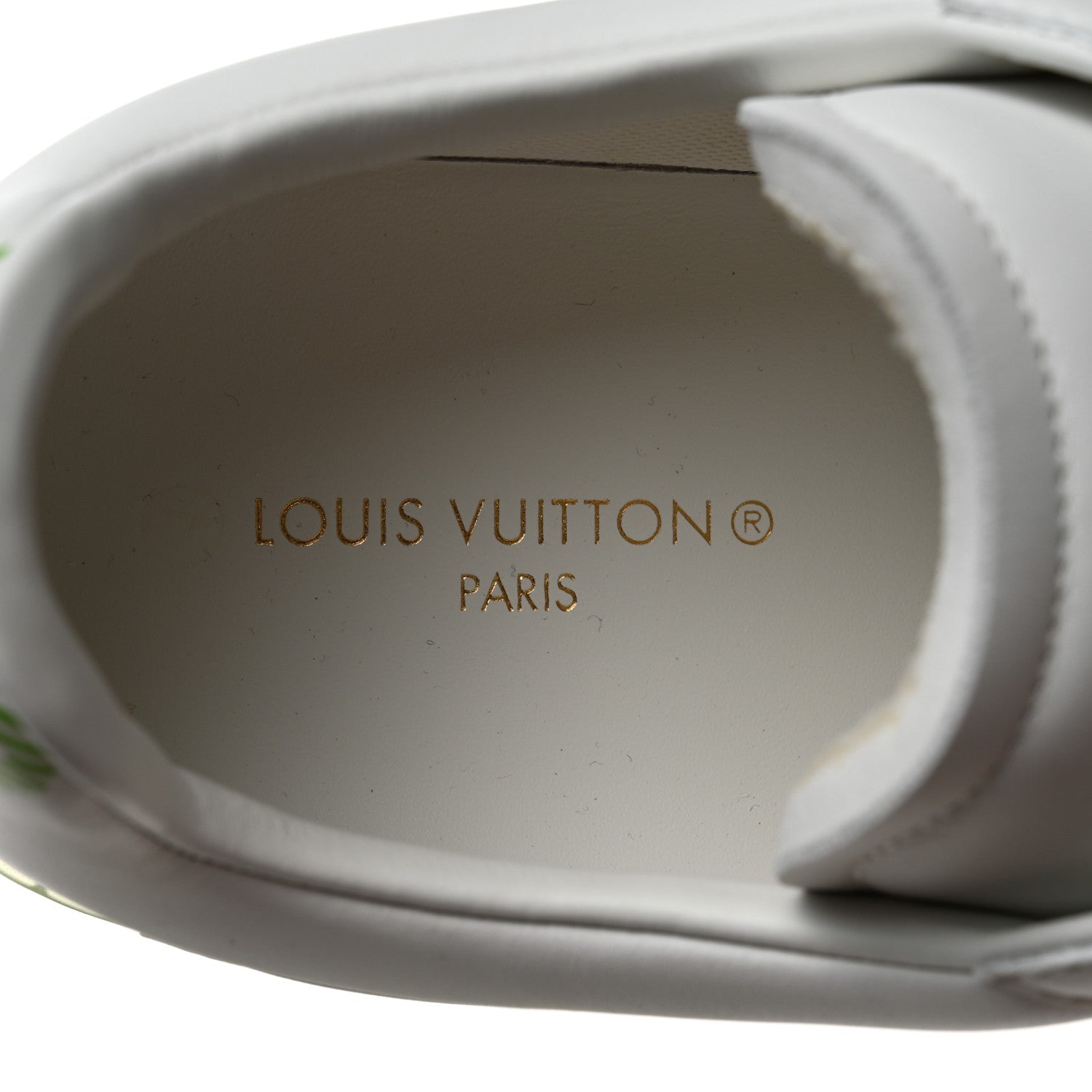 Louis Vuitton Calfskin Mens Luxembourg Samothrace Sneakers 7 White Yellow Green 6 of 8