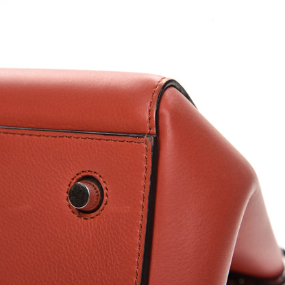 Celine Drummed Calfskin Medium Edge Shoulder Bag Vermillion 7 of 14