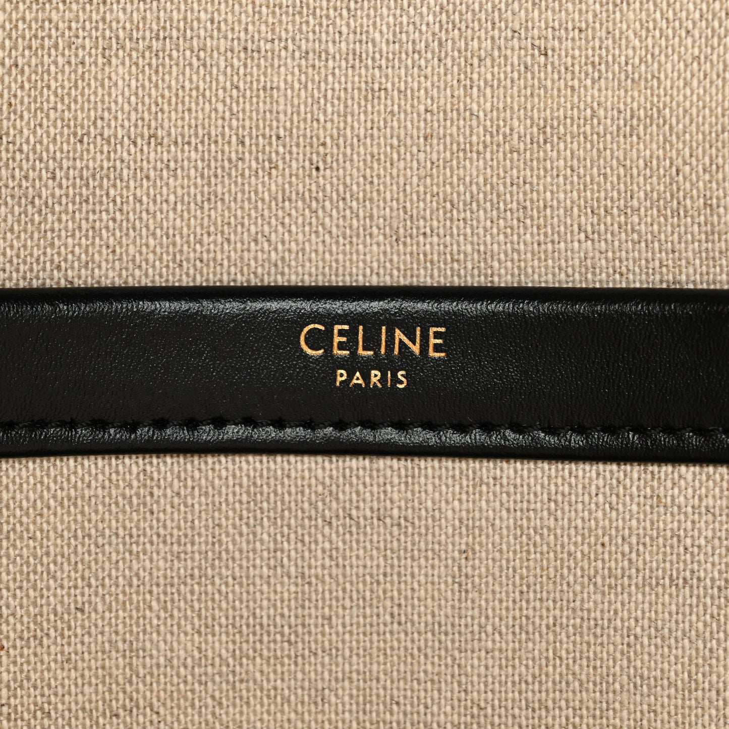 Canvas Calfskin Triomphe Large Cabas Thais Natural Black
