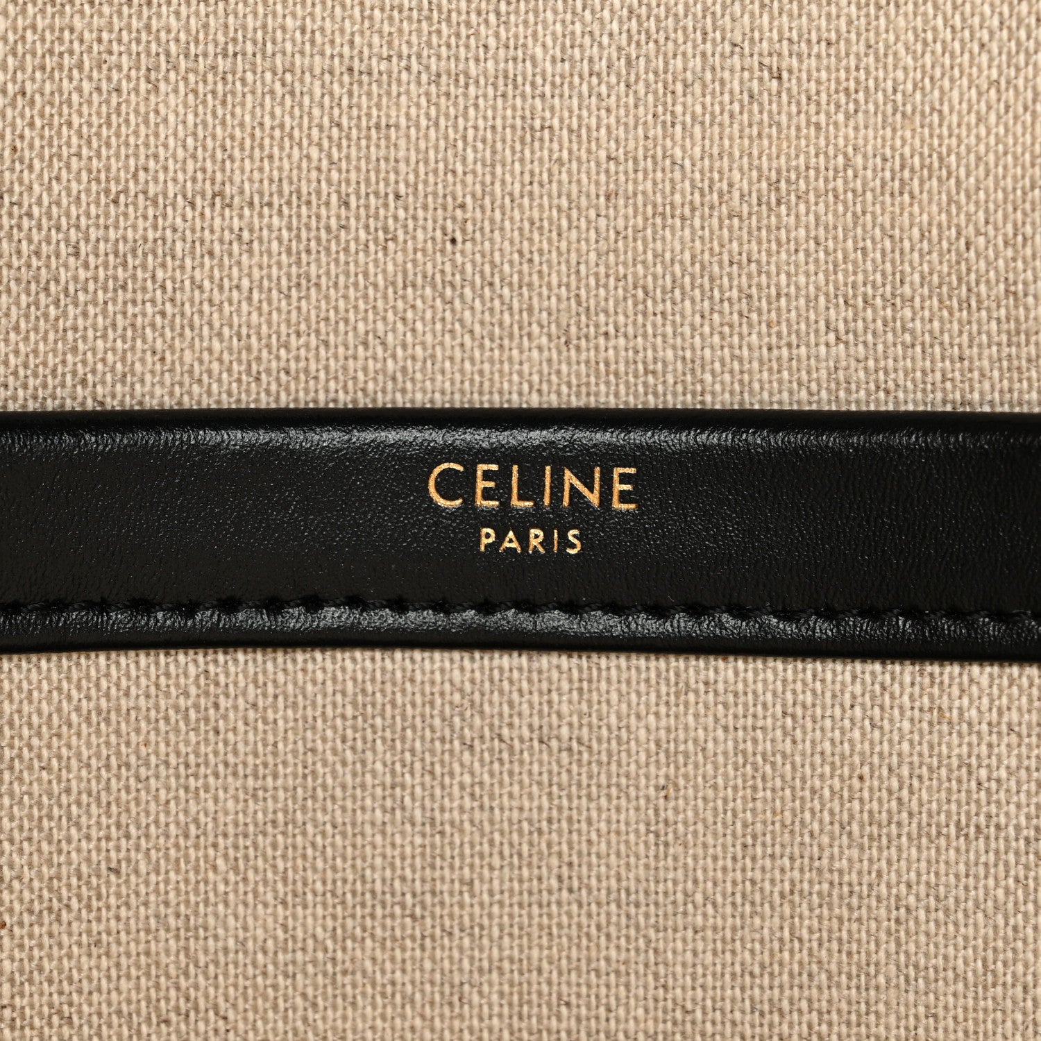 Celine Canvas Calfskin Triomphe Large Cabas Thais Natural Black 6 of 10