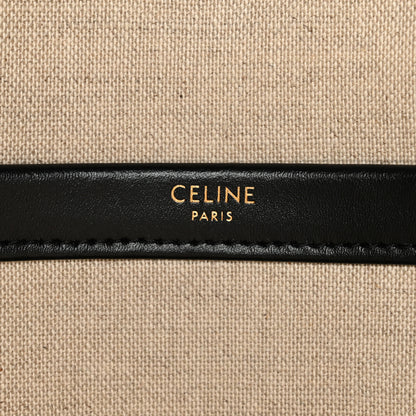 Celine Canvas Calfskin Triomphe Large Cabas Thais Natural Black 6 of 10