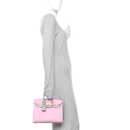 Hermes Epsom Horseshoe Birkin Sellier 25 Mauve Sylvestre Gris Mouette 2 of 11
