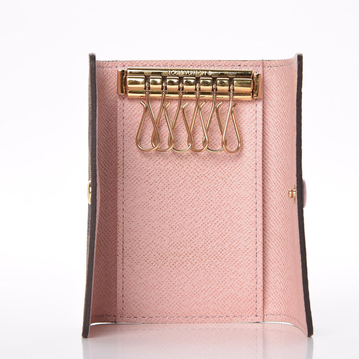 Damier Ebene Multicles 6 Key Holder Rose Ballerine