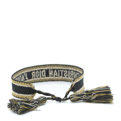 Christian Dior Woven Cotton J'Adior Friendship Bracelet Black 3 of 3