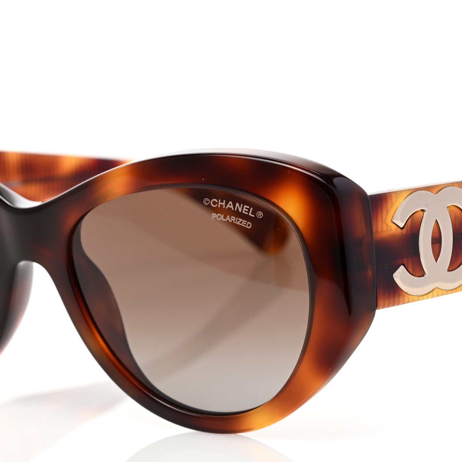 Chanel Acetate Polarized Butterfly Large CC Sunglasses 5492-A Tortoise 7 of 8