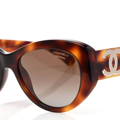 Chanel Acetate Polarized Butterfly Large CC Sunglasses 5492-A Tortoise 7 of 8