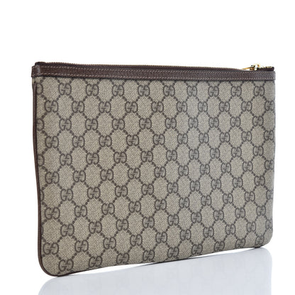 Gucci GG Supreme Monogram Large Ophidia Pouch Clutch Brown 3 of 7