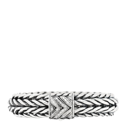 John Hardy Sterling Silver Diamond 15mm Kami Chain Bracelet 2 of 3