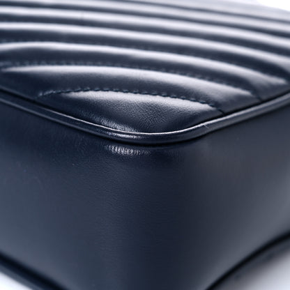 Saint Laurent Calfskin Matelasse Monogram Lou Camera Bag Navy 11 of 12