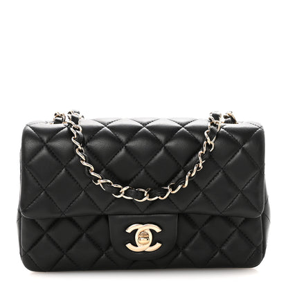 Chanel Lambskin Quilted Mini Rectangular Flap Black 1 of 10