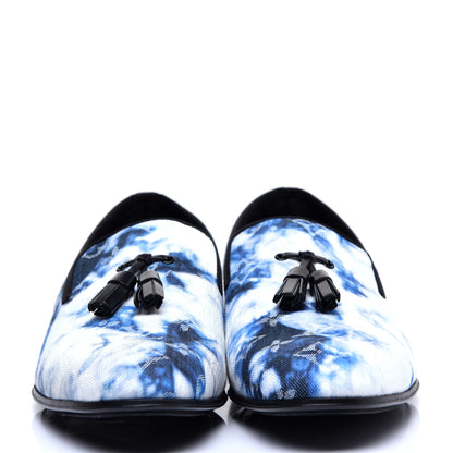 Louis Vuitton Monogram Denim Tie Dye Mens Auteuil Slippers 8 Navy Blue 2 of 8