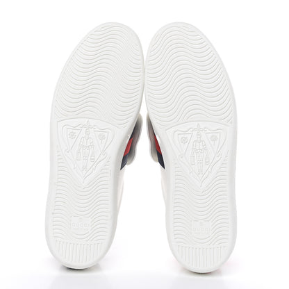 Gucci Calfskin Ayers Web Panther Embroidered Mens Ace Sneakers 10 White 5 of 10