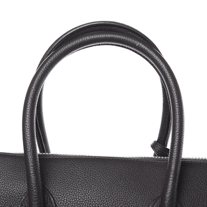 Saint Laurent Grained Calfskin Sac De Jour Souple Duffle 36H Asphalt Gray 13 of 14