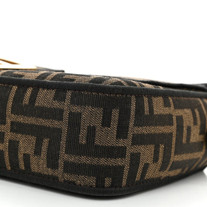 Fendi Fabric Jacquard FF 1974 Medium Baguette Tobacco Moro Black 10 of 10