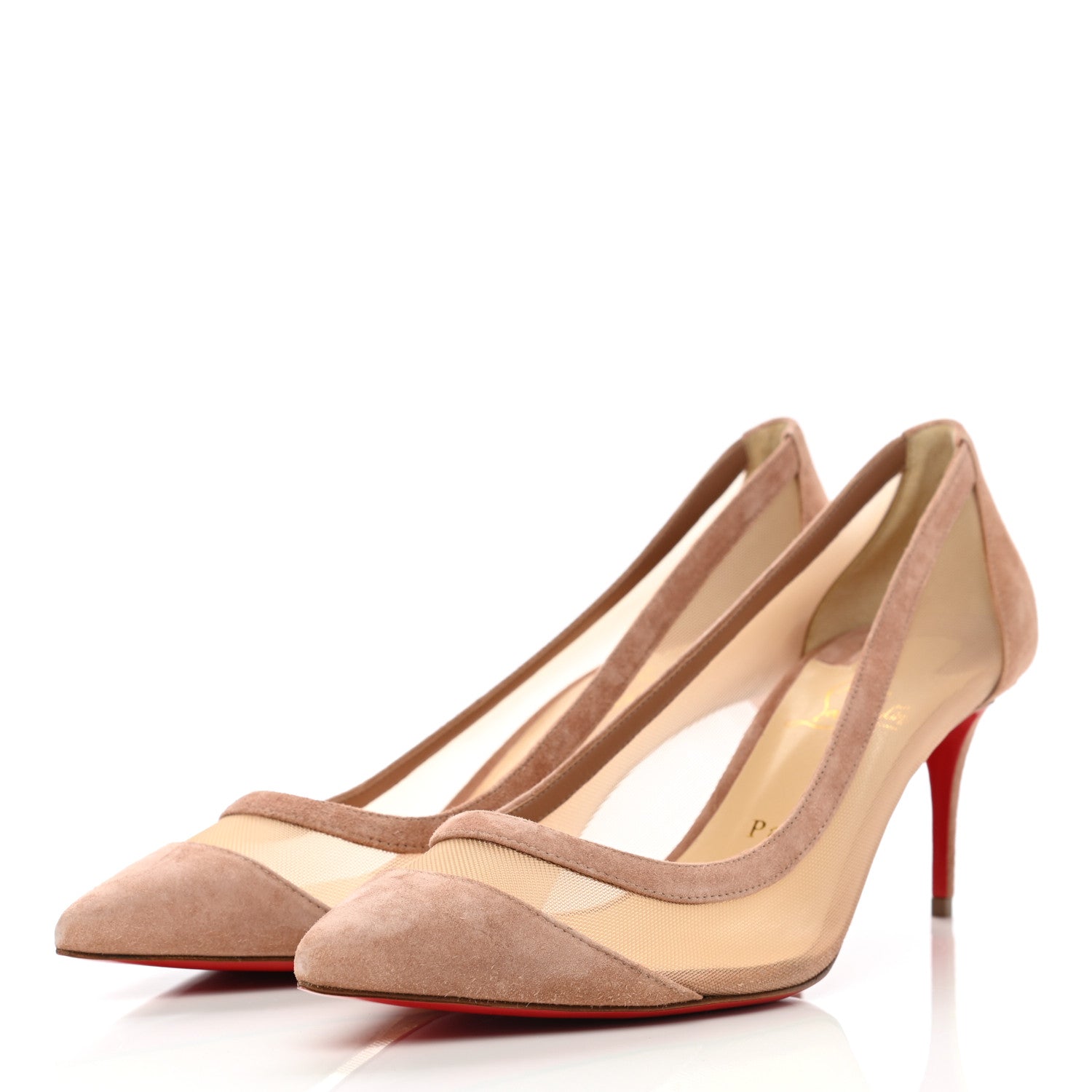Christian Louboutin Veau Velours Rete Galativi 70 Pumps 40 Courtisane 3 of 7