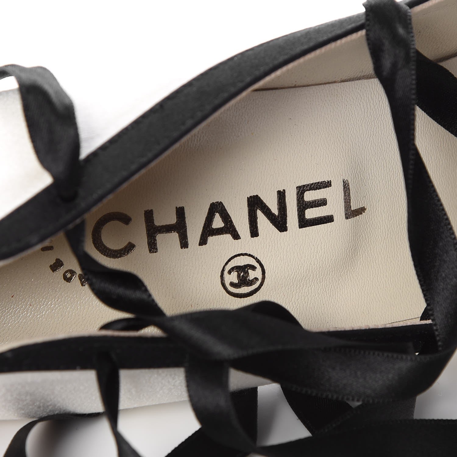 Chanel Satin Cap Toe CC Pumps 39.5 Black 8 of 9