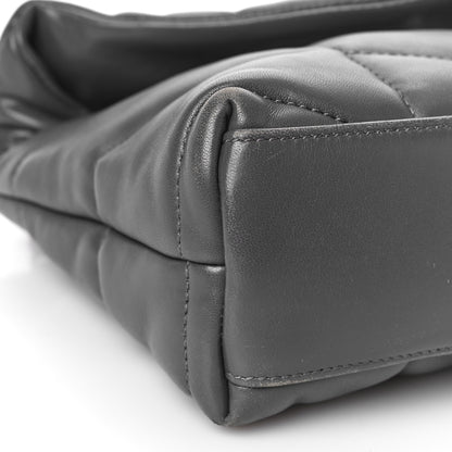 Saint Laurent Lambskin Quilted Toy Loulou Puffer Monogram Chain Satchel Storm 8 of 9