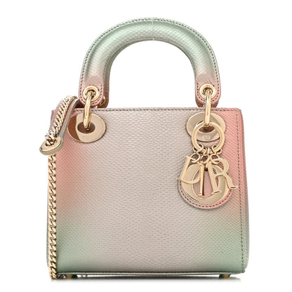 Christian Dior Karung Gradient Mini Lady Dior Pink Green 1 of 11