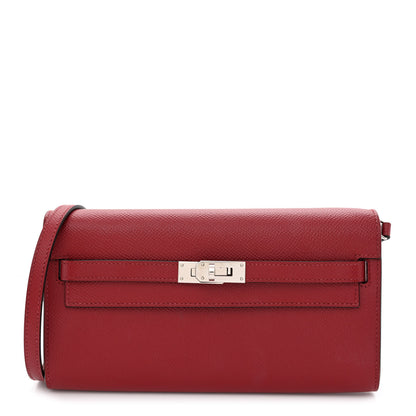 Hermes Epsom Kelly Wallet To Go Rouge Grenat 1 of 9