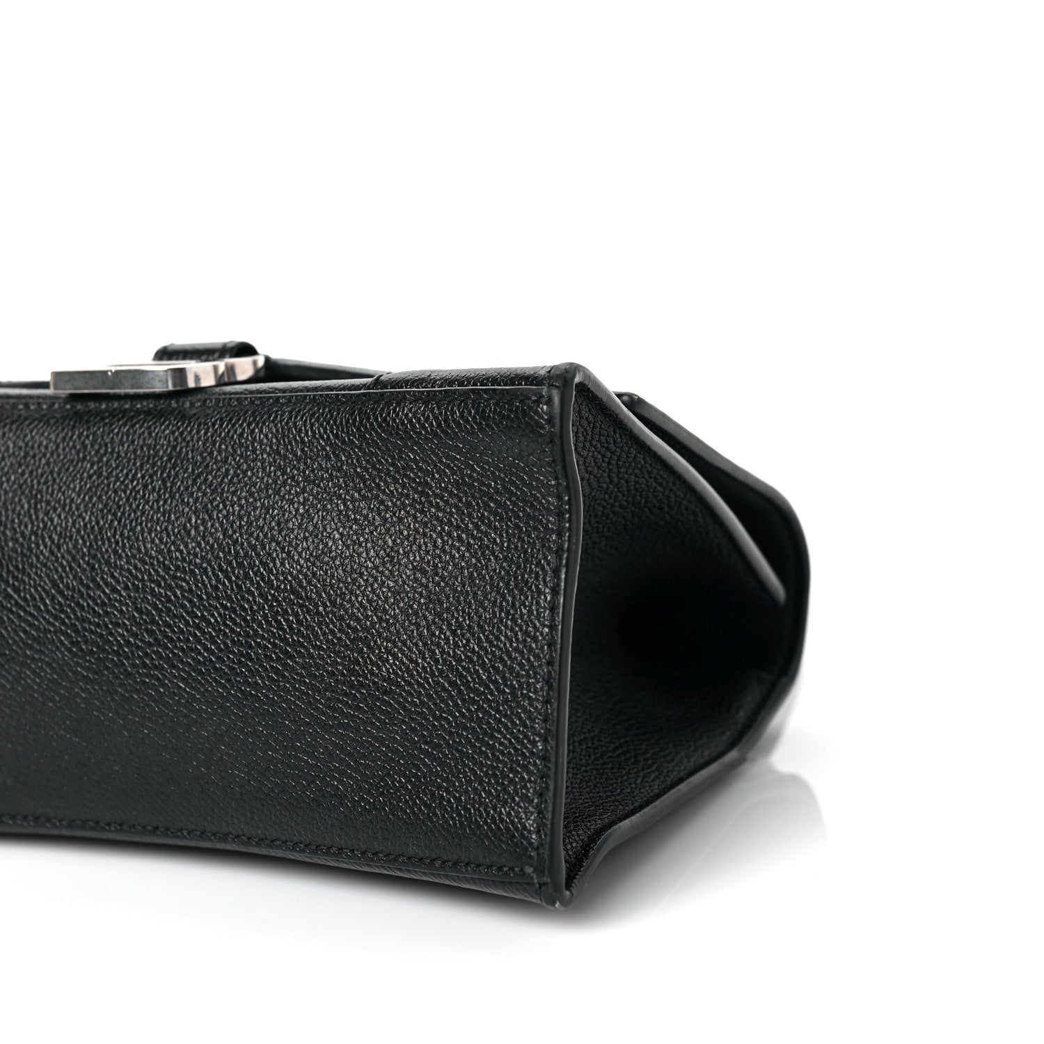 Balenciaga Grained Calfskin Small Hourglass Top Handle Bag Black 8 of 9