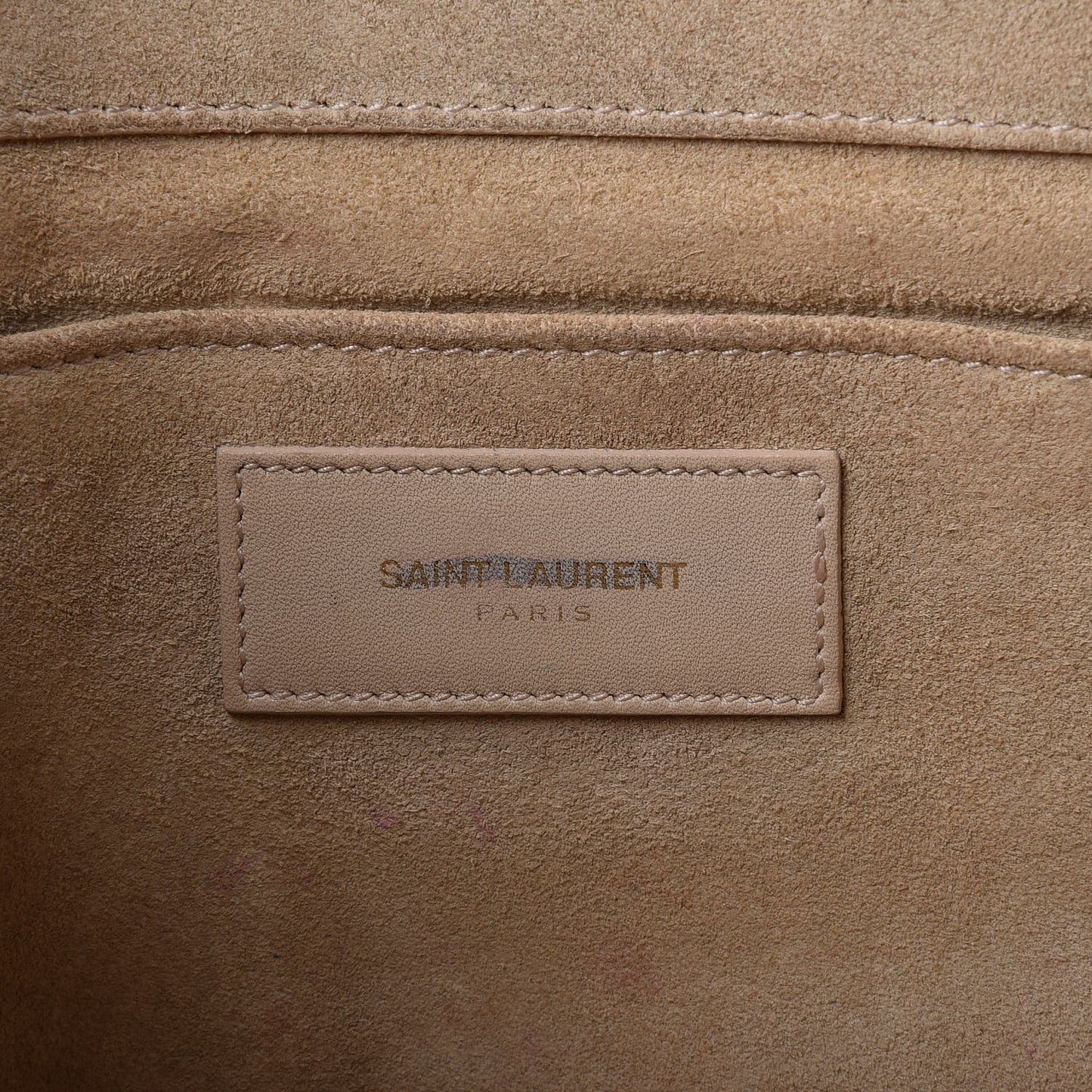 Calfskin Classic Y Ligne Clutch Light Beige