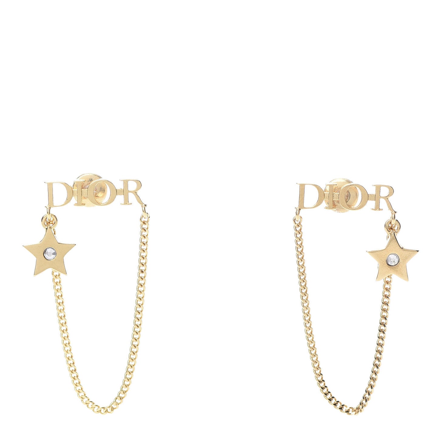 Metal Chain Star Dio(r)evolution Earrings Gold