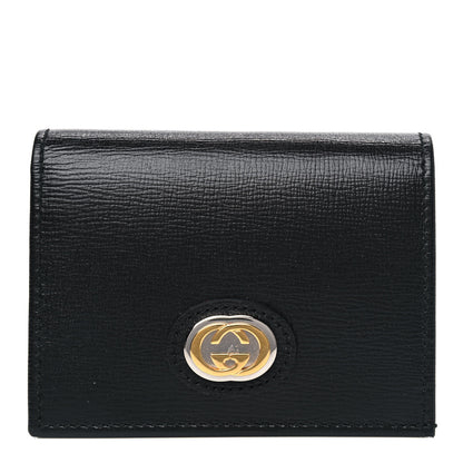 Gucci Azalea Calfskin Marina Card Case Black 1 of 4