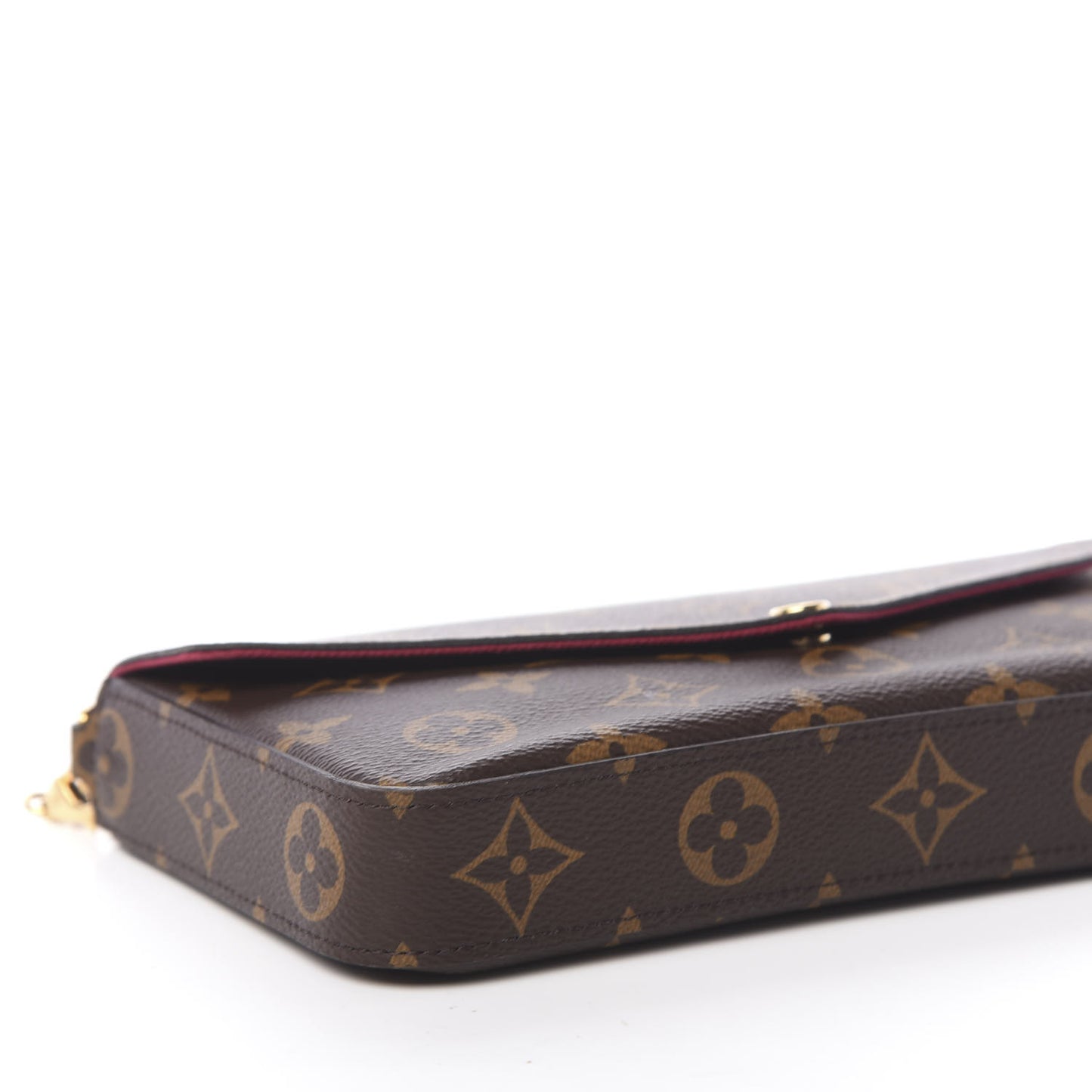 Monogram Pochette Felicie Chain Wallet Fuchsia