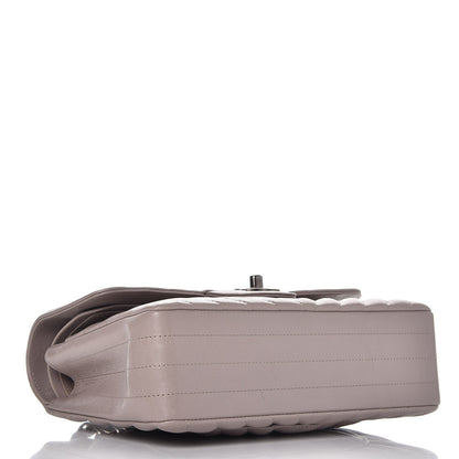 Chanel Metallic Crumpled Calfskin Quilted Small Double Flap Grey 4 of 8