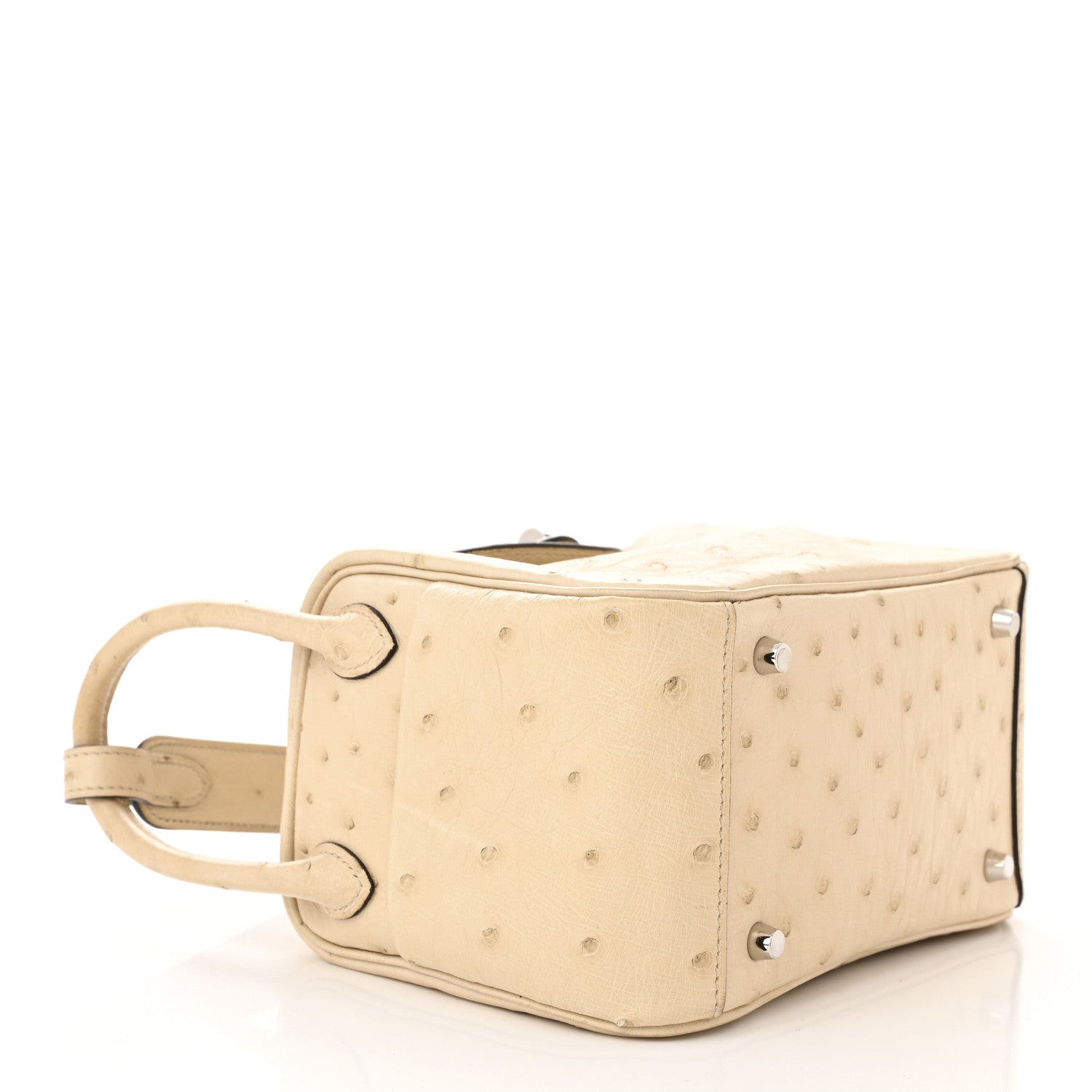 Hermes Ostrich Mini Lindy 20 Nata 4 of 11