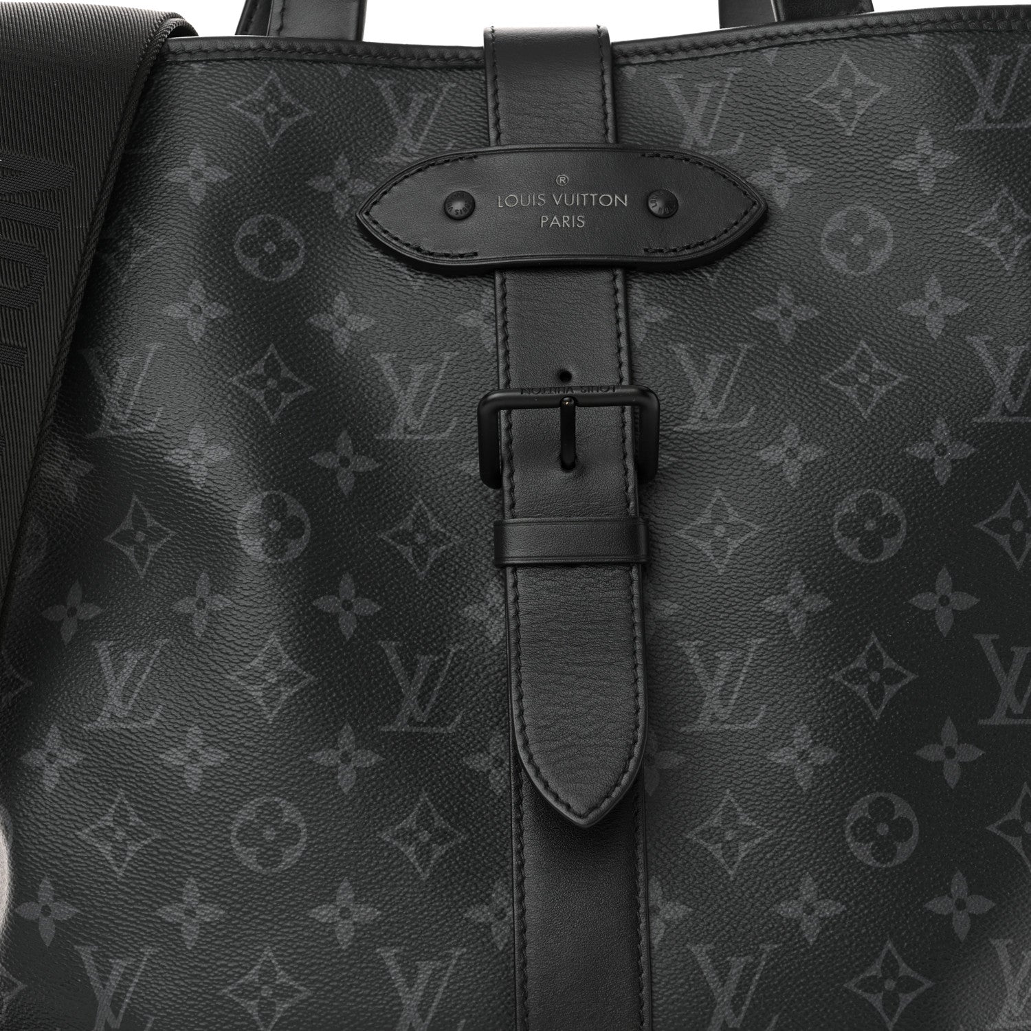 Louis Vuitton Monogram Eclipse Saumur Tote Black 7 of 10