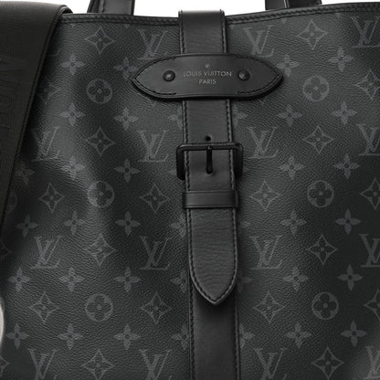 Louis Vuitton Monogram Eclipse Saumur Tote Black 7 of 10