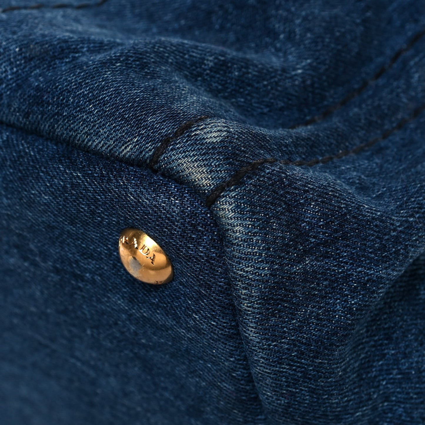 Denim Logo Tote Bleu