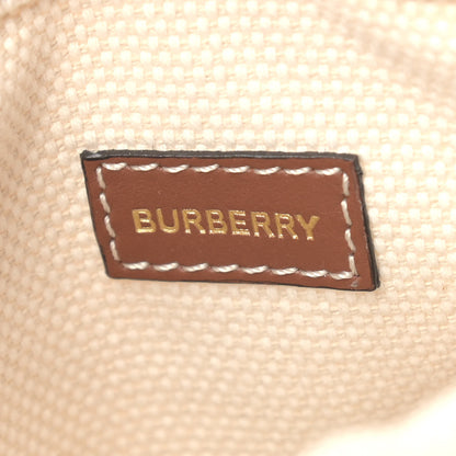 Burberry Cotton Canvas Horseferry Print Small Drawcord Pouch White Tan 6 of 9