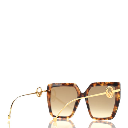 Fendi Acetate Metal F is Fendi FF Butterfly Sunglasses FF 0410/S Havana 4 of 7