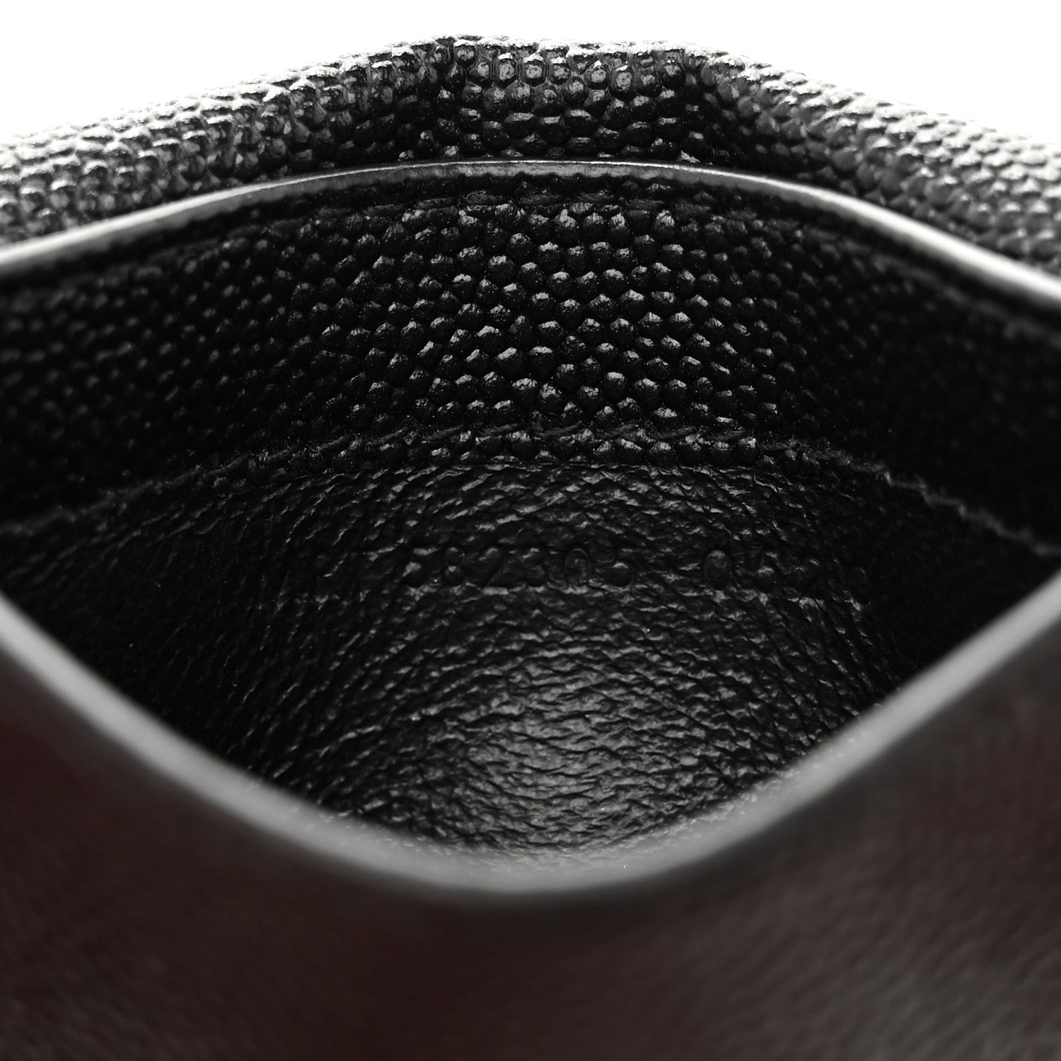 Saint Laurent Grain De Poudre Uptown Monogram Card Case Black 7 of 8