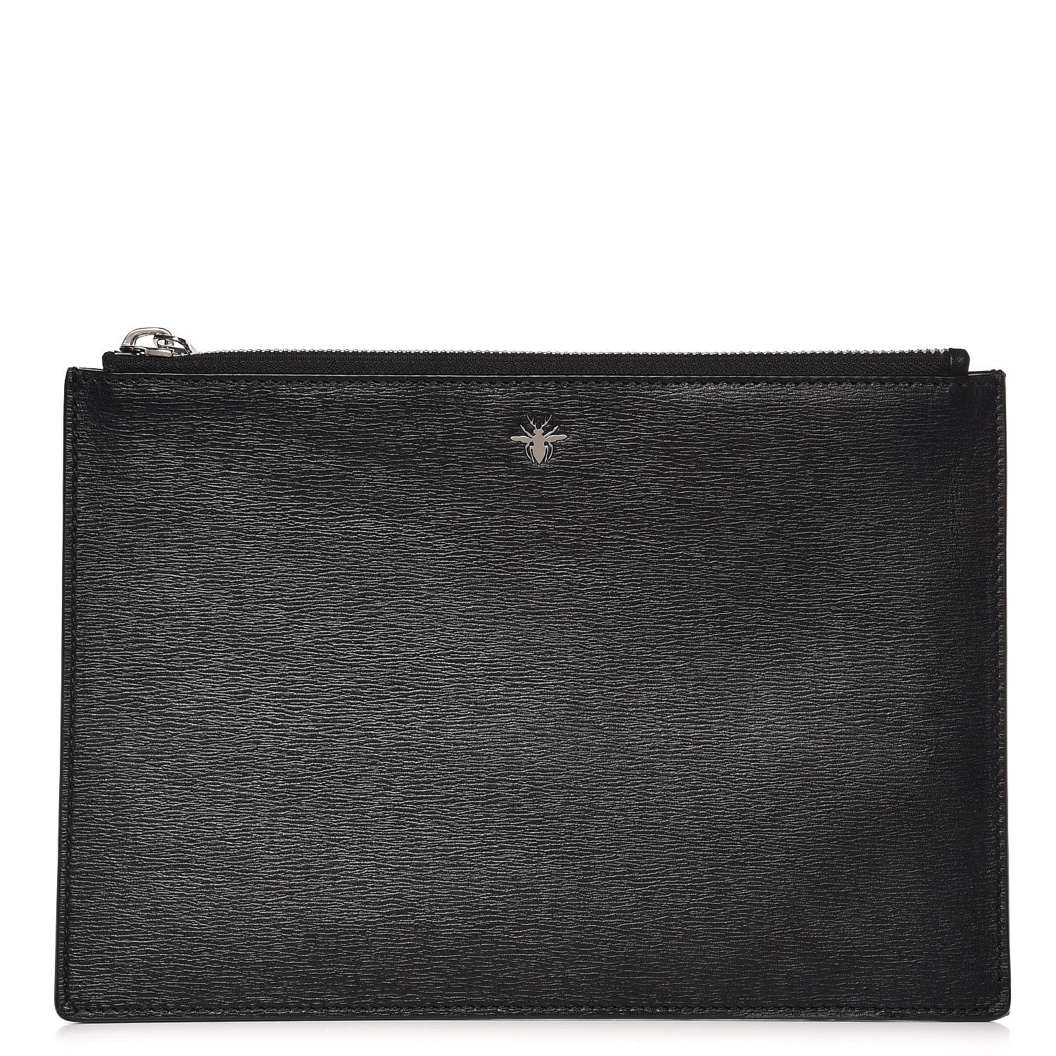 Christian Dior HOMME Cork Calfskin Bee Pouch Black 1 of 7