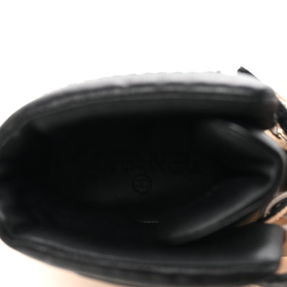 Chanel Lambskin Logo High Top Sneakers 35.5 Ivory Black 8 of 9