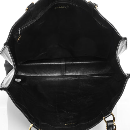 Chanel Lambskin CC Tote Black 5 of 9