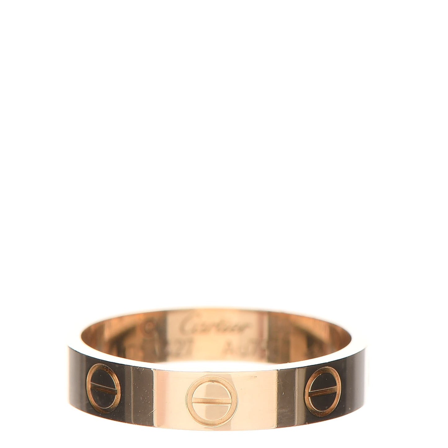18K Yellow Gold 3.5mm LOVE Wedding Band Ring 50 5.25