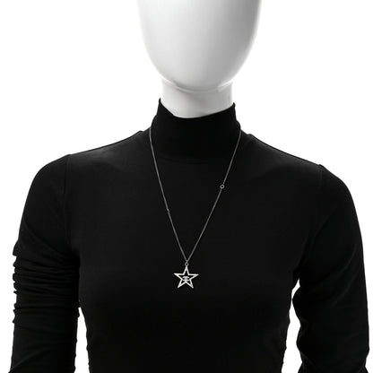 Chanel Ruthenium Crystal Star CC Necklace 2 of 5