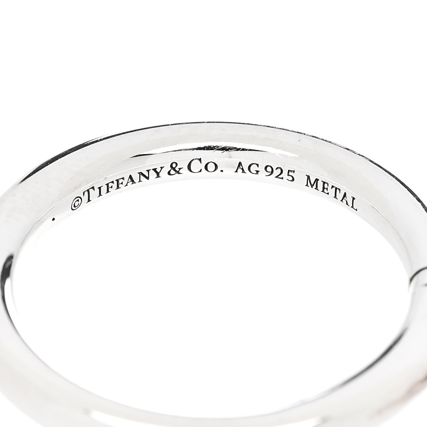 Tiffany Sterling Silver Rubedo Return to Tiffany Round Charm Ring 50 5.5 5 of 6