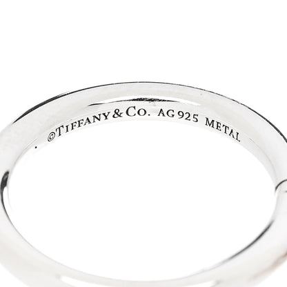 Tiffany Sterling Silver Rubedo Return to Tiffany Round Charm Ring 50 5.5 5 of 6