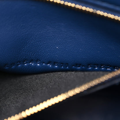 Balenciaga Shiny Calfskin Crocodile Embossed Small Hourglass Top Handle Bag Navy 7 of 10