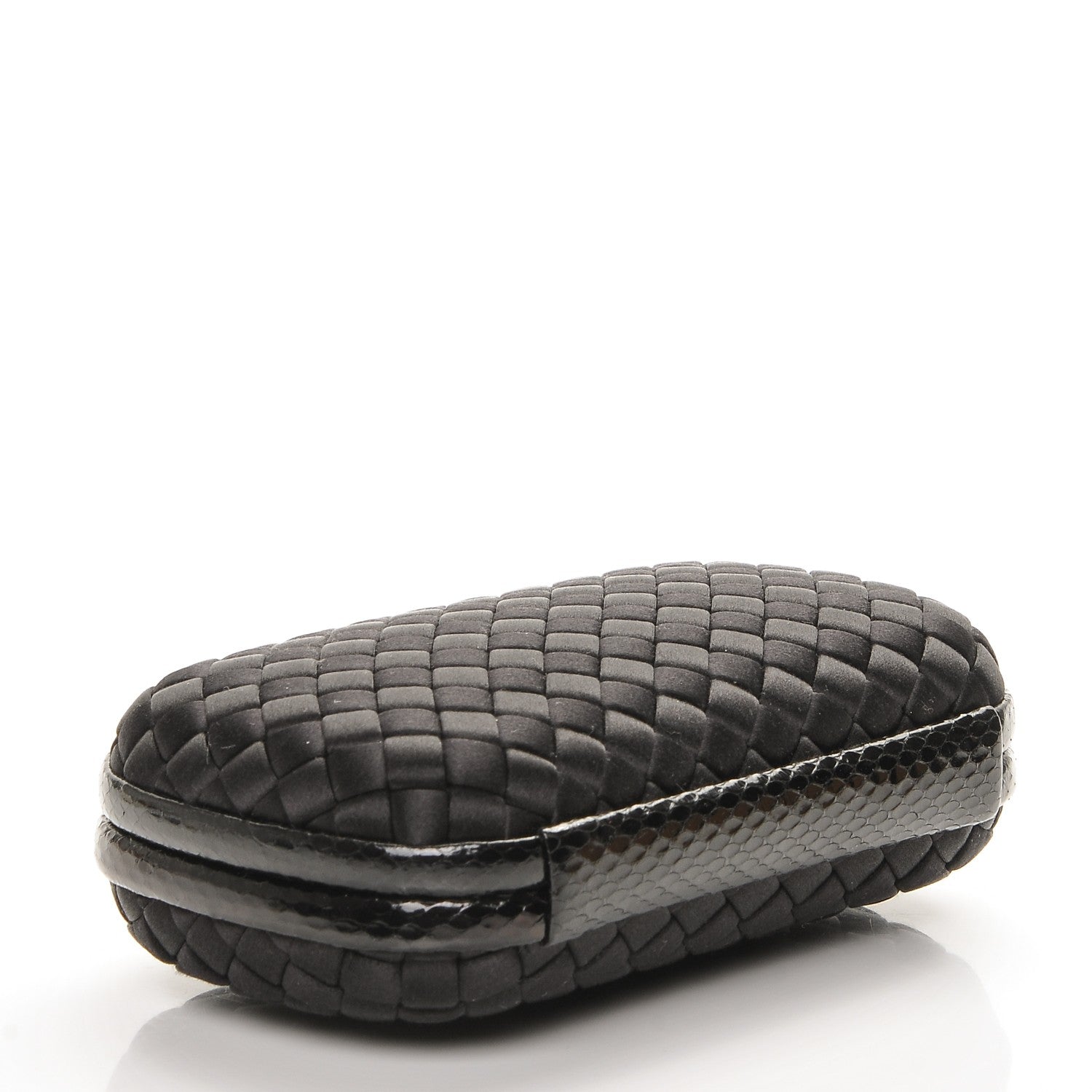 Bottega Veneta Satin Intreccio Impero Ayers Knot Clutch Black 4 of 6