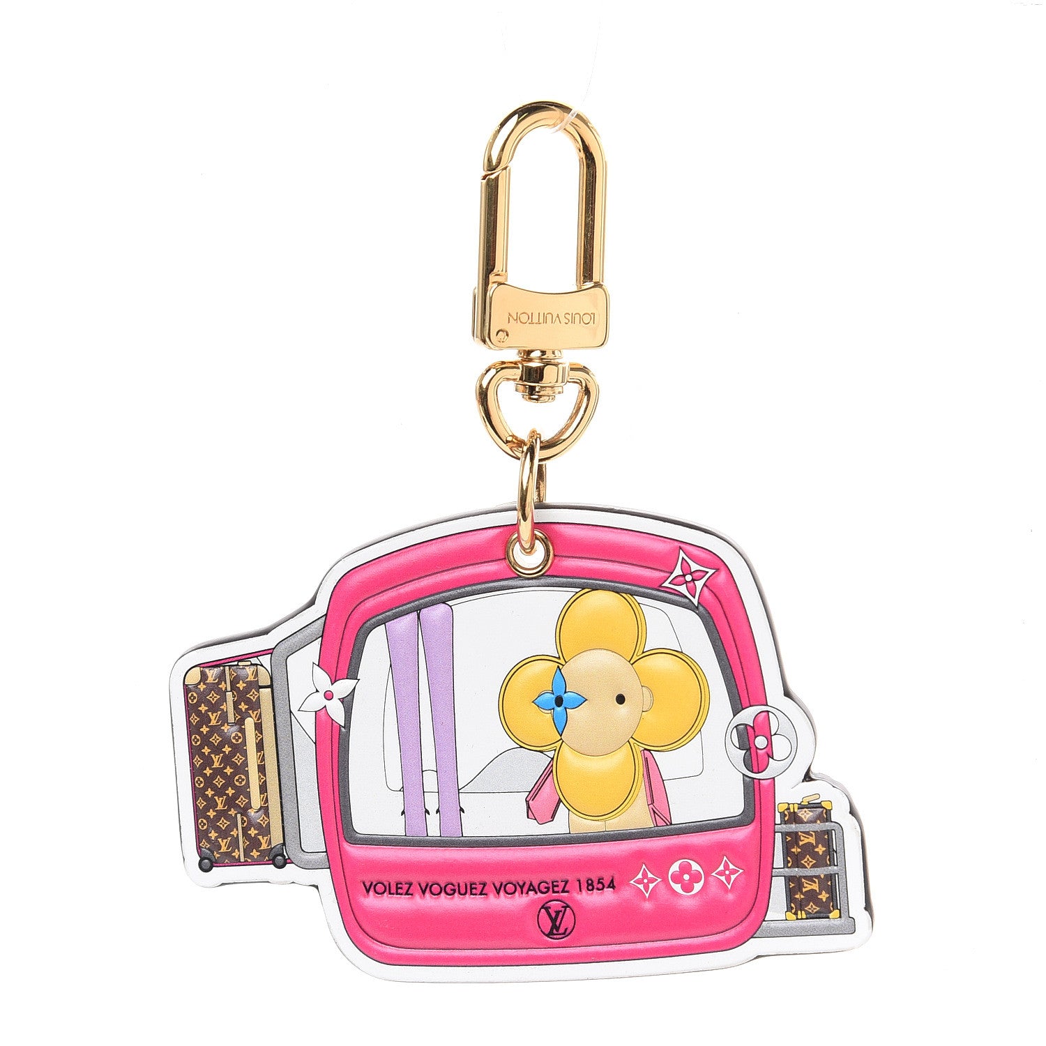 Louis Vuitton Monogram 2019 Christmas Animation Courchevel Bag Charm Key Ring 1 of 3